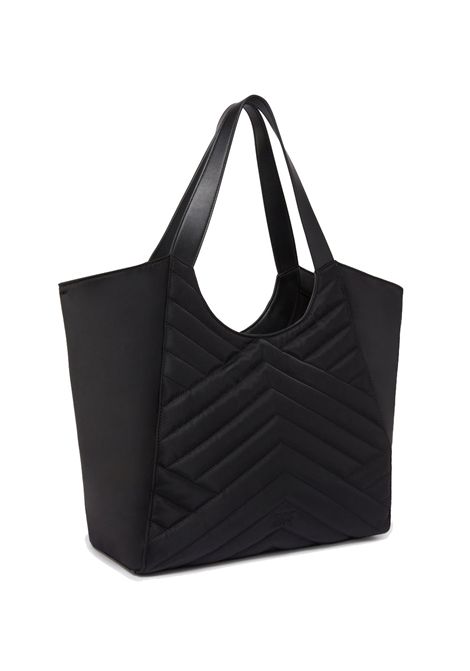 Borsa Pinko Tote bag nera shopper tessuto riciclato trapunta puzzle PINKO | Borse | 104536 A1EUZ99Q